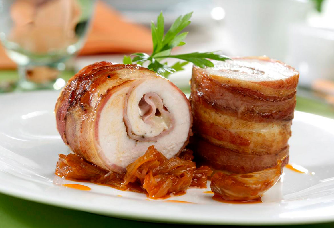 Pechuga Rellenas ( Jamón, Vegetales y Camarones)